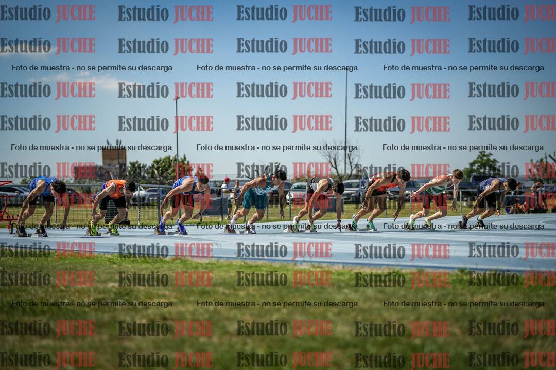 Fotos de los 100 m llanos de varones