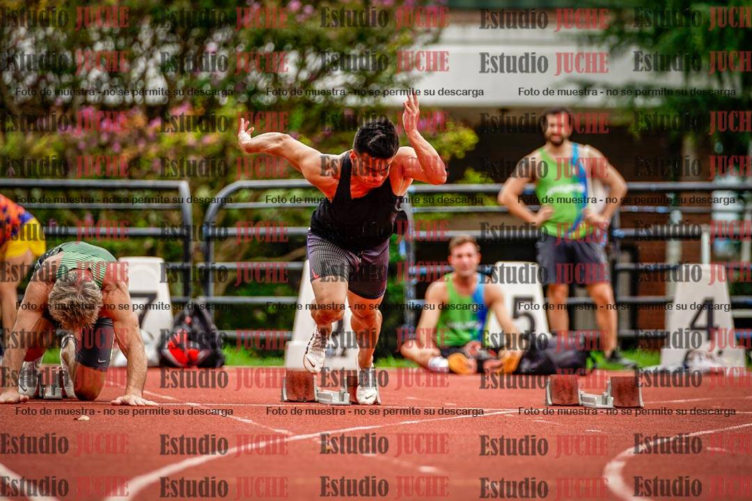Fotos de los 100 m llanos de varones