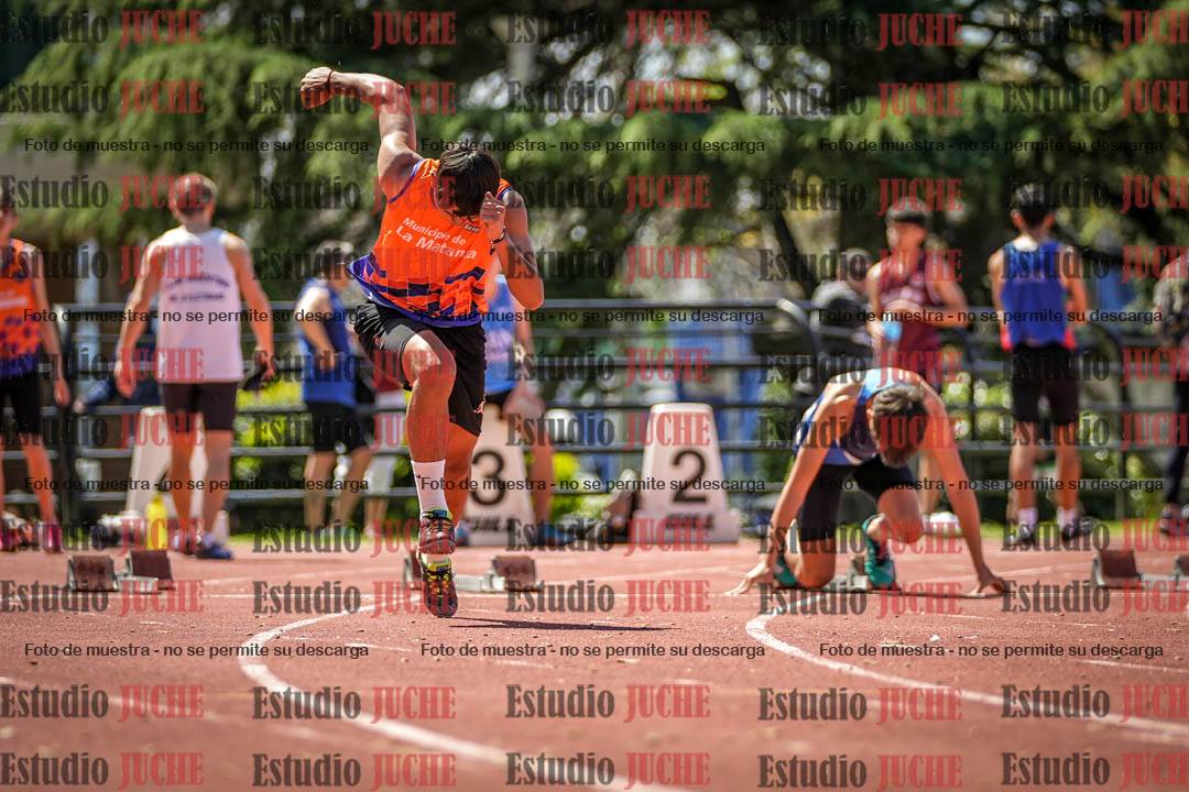 Fotos de los 100 m llanos de varones
