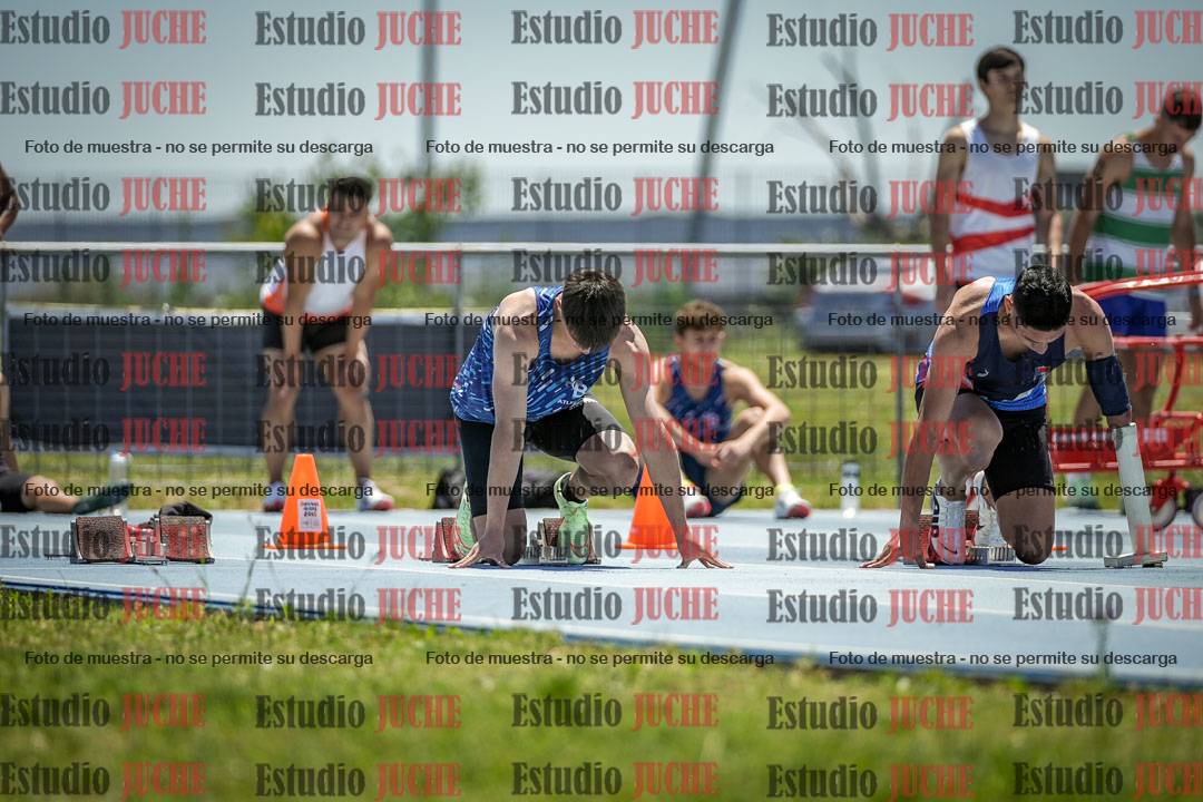 Fotos de los 100 m llanos de varones
