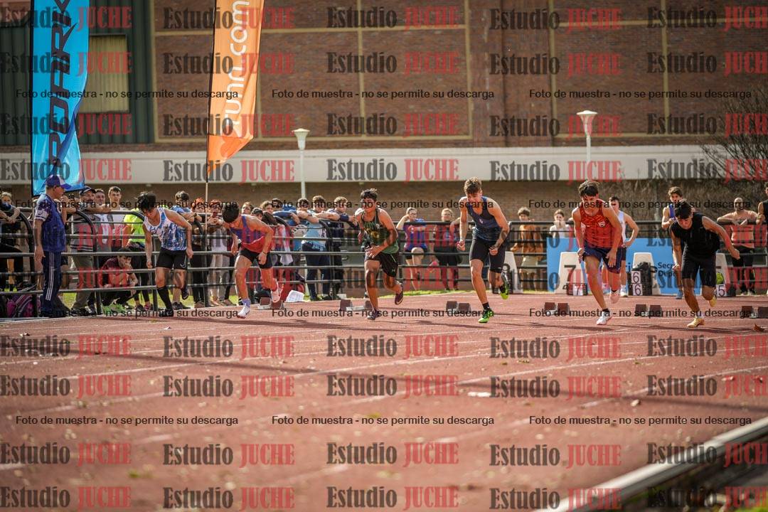 Fotos de los 100 m llanos de varones