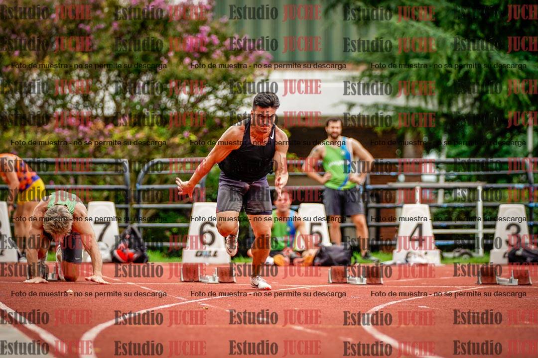 Fotos de los 100 m llanos de varones