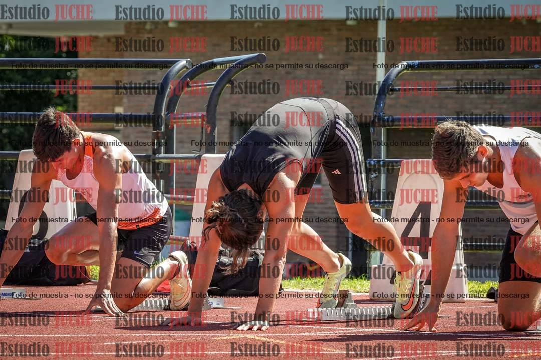 Fotos de los 100 m con vallas de varones
