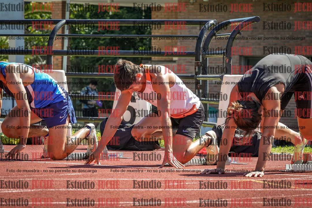 Fotos de los 100 m con vallas de varones