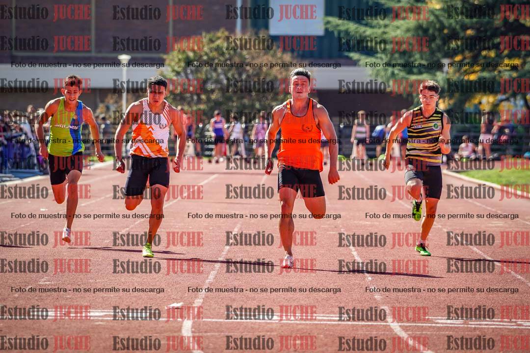 Fotos de los 100 m llanos de varones