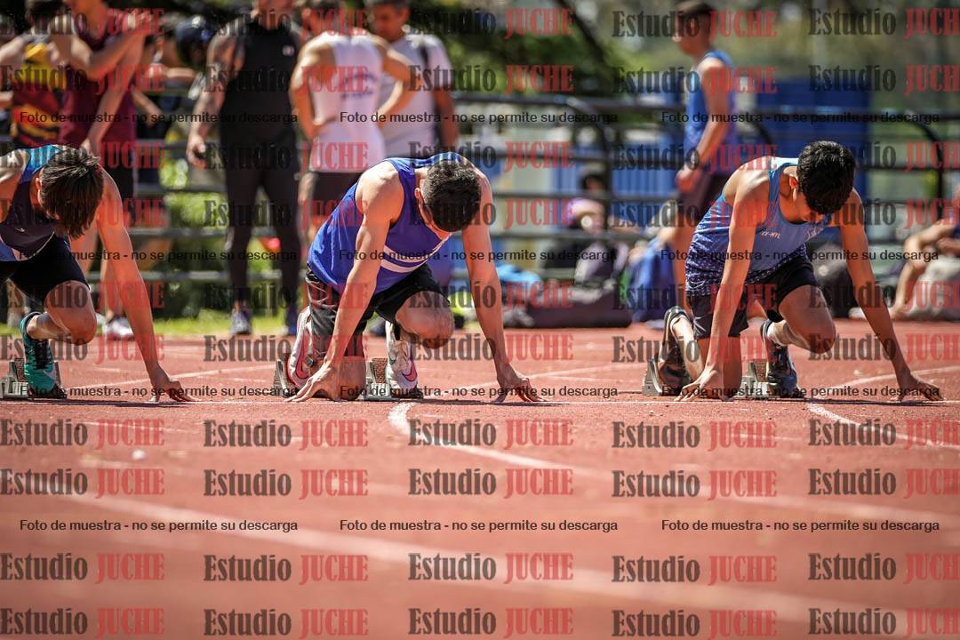 Fotos de los 100 m llanos de varones