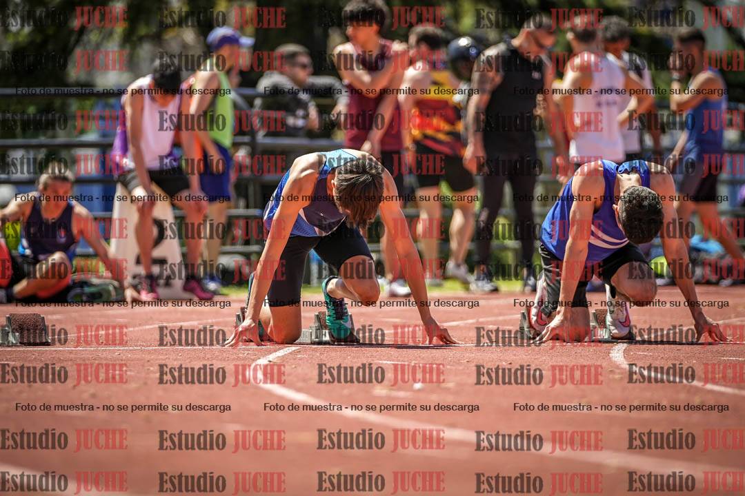 Fotos de los 100 m llanos de varones