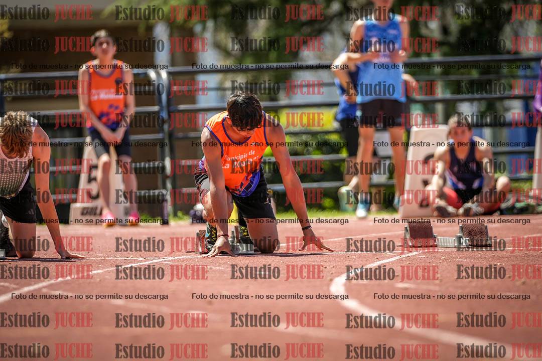 Fotos de los 100 m llanos de varones