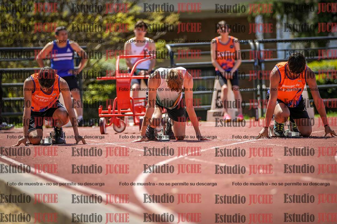 Fotos de los 100 m llanos de varones
