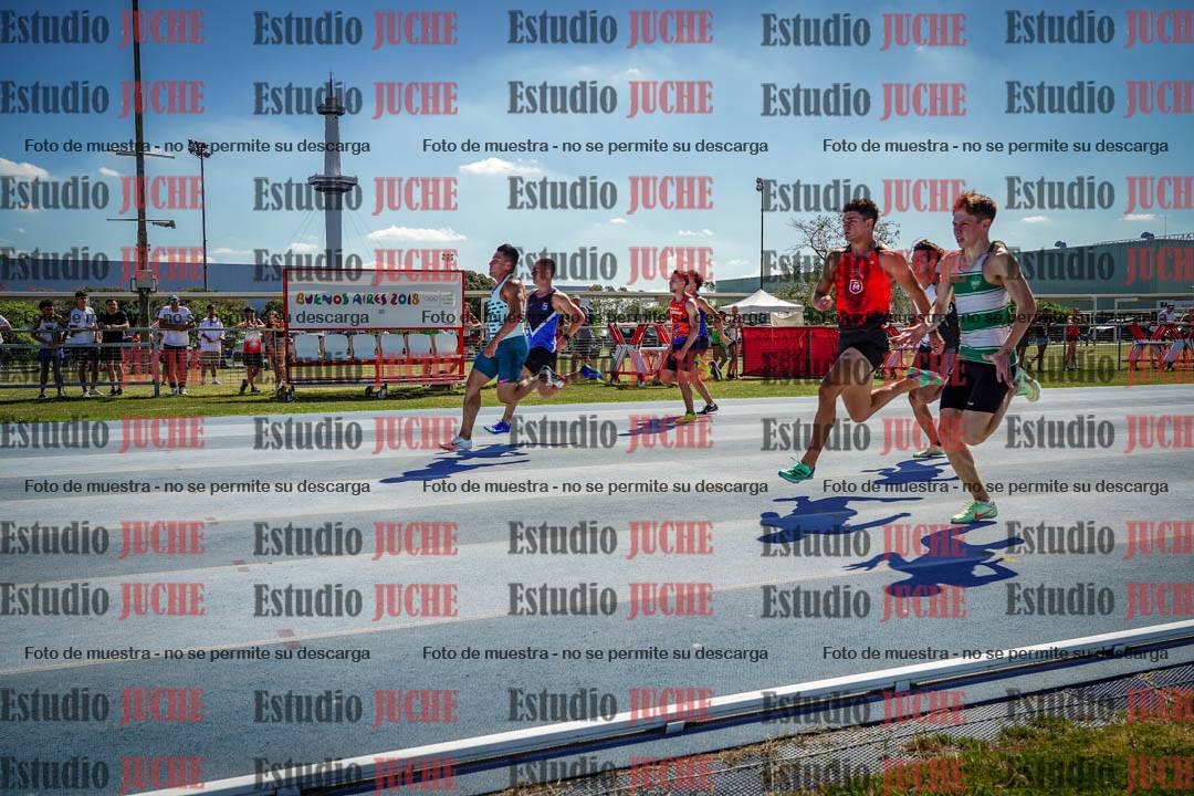 Fotos de los 100 m llanos de varones