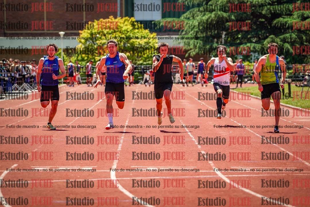 Fotos de los 100 m llanos de varones