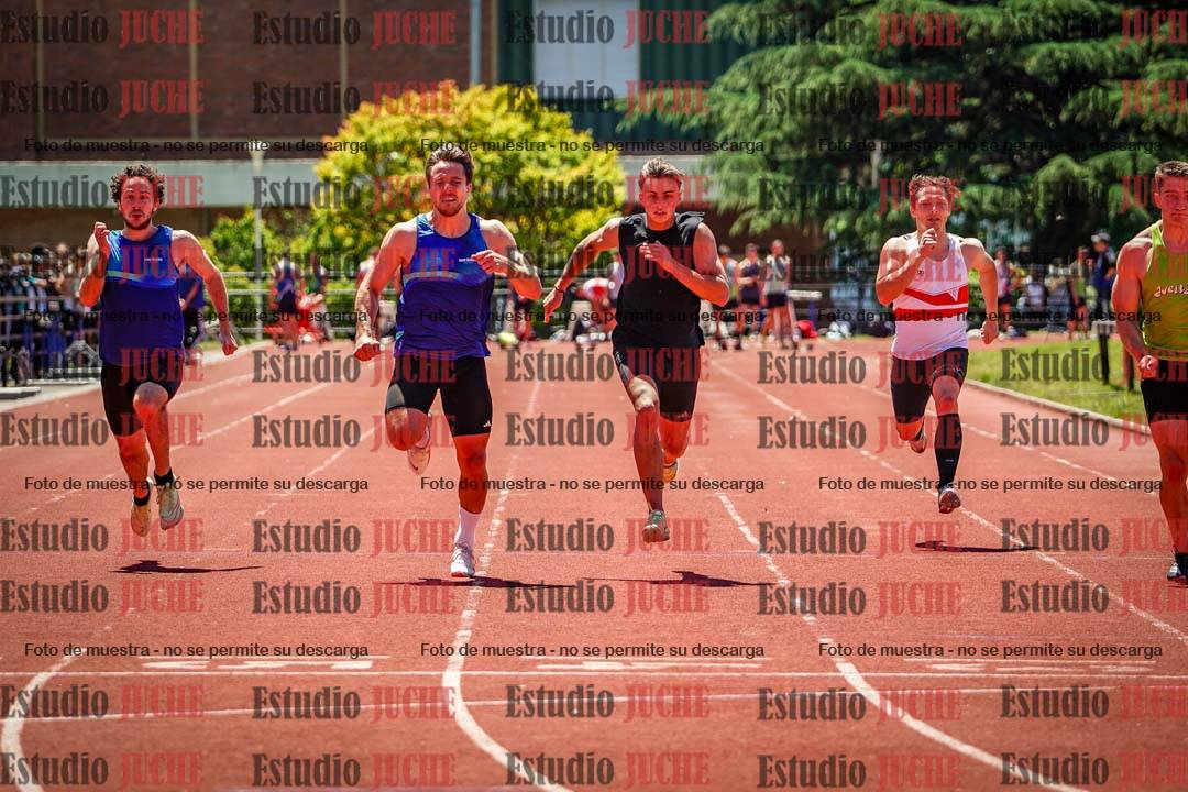 Fotos de los 100 m llanos de varones