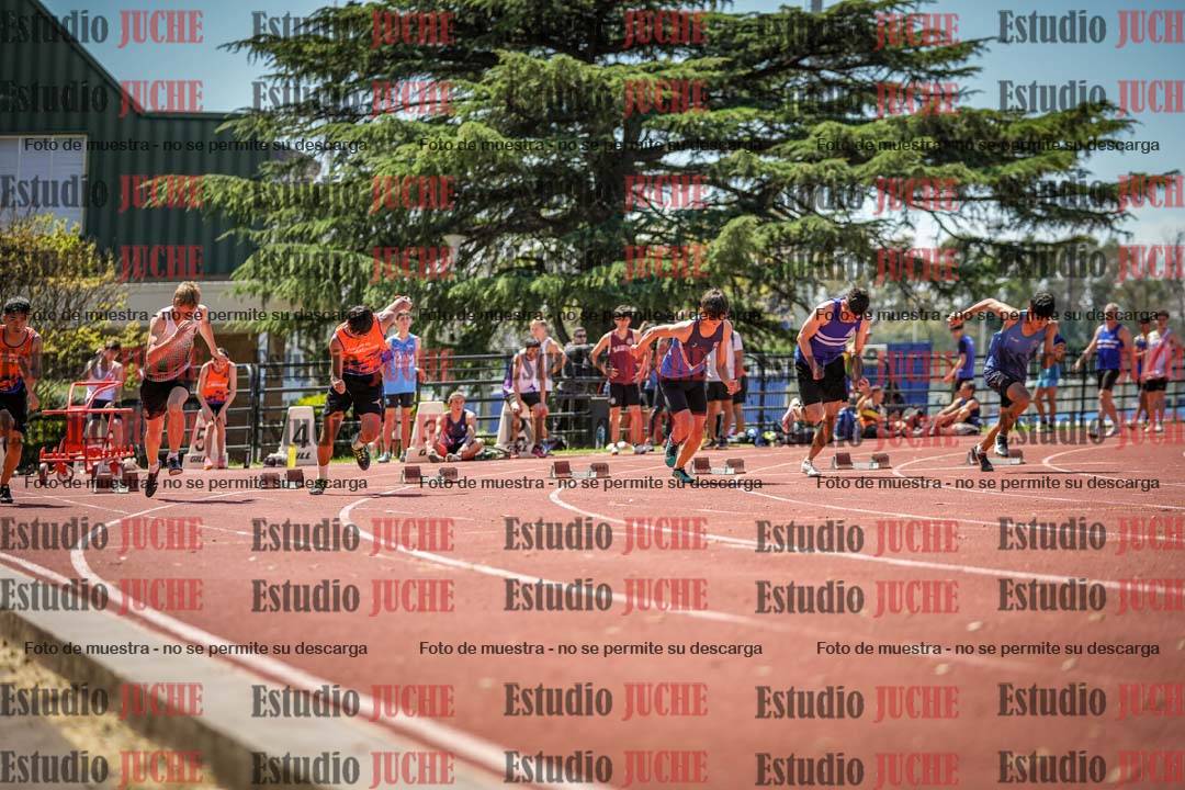 Fotos de los 100 m llanos de varones