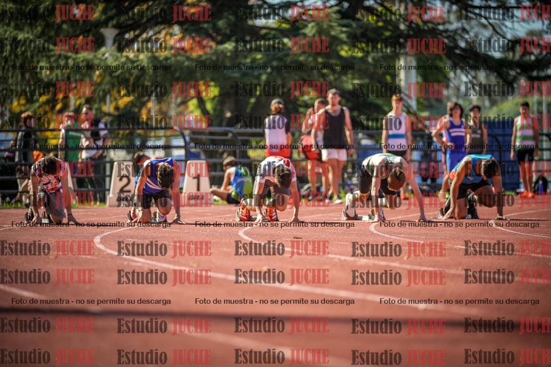 Fotos de los 100 m llanos de varones