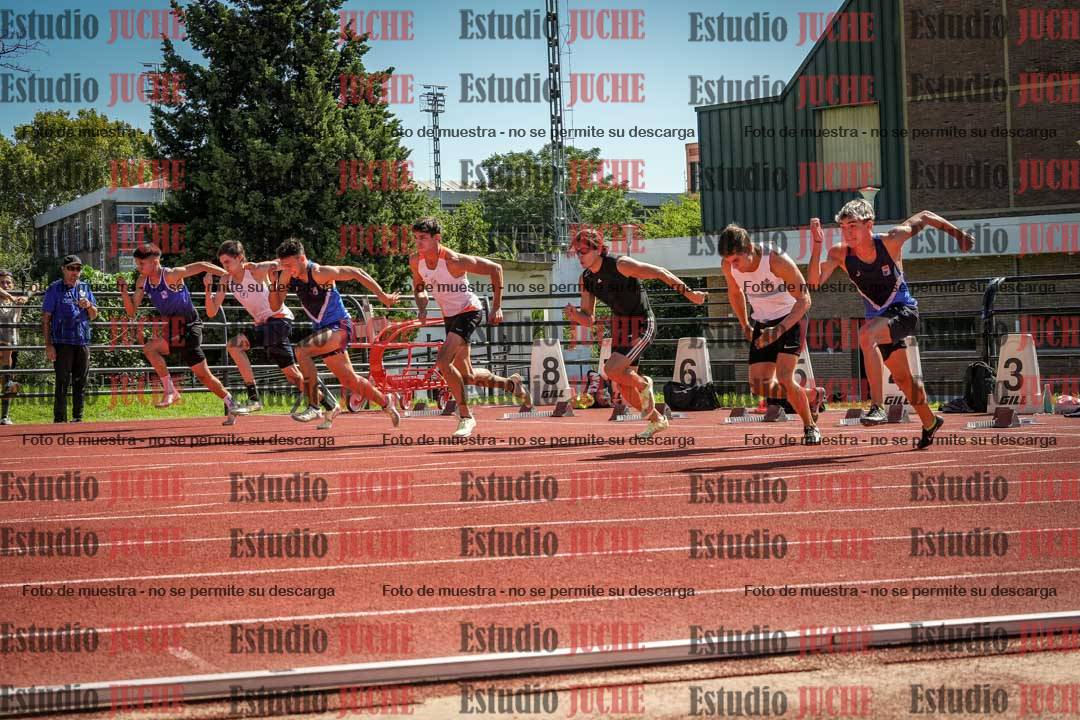 Fotos de los 100 m con vallas de varones