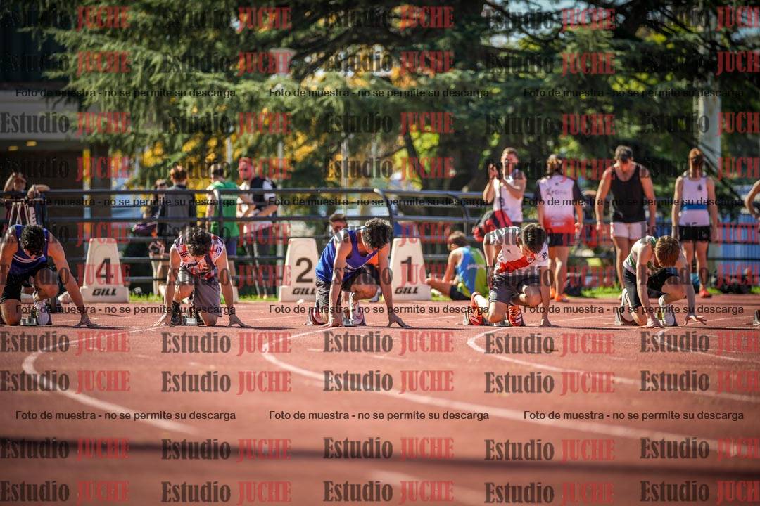 Fotos de los 100 m llanos de varones
