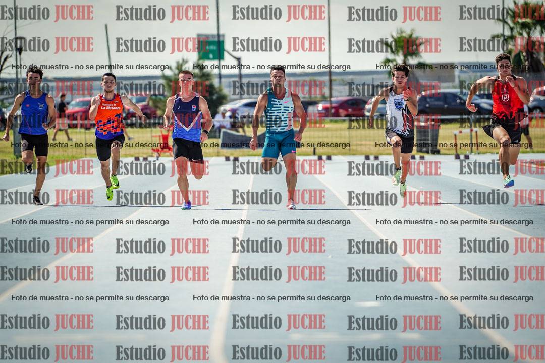 Fotos de los 100 m llanos de varones
