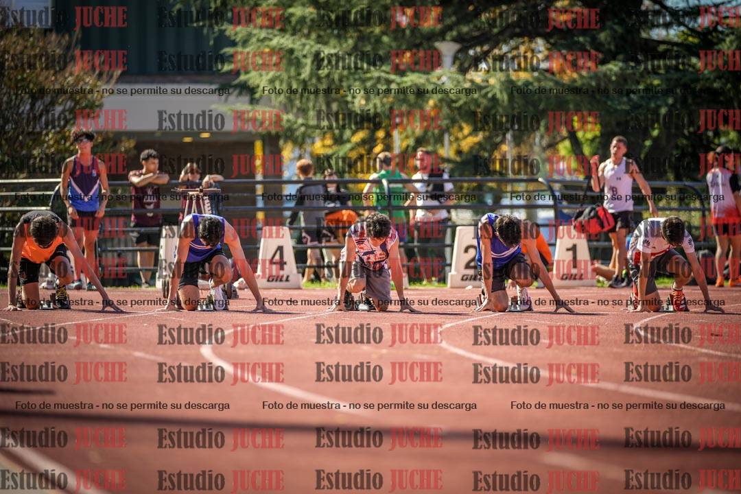 Fotos de los 100 m llanos de varones