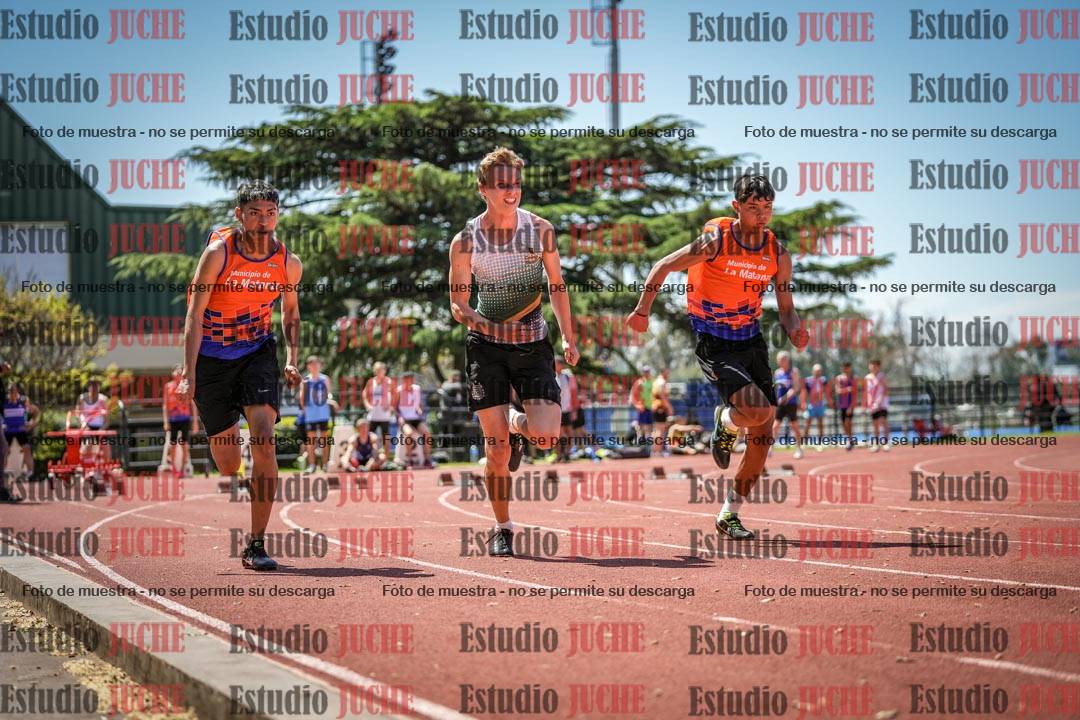 Fotos de los 100 m llanos de varones