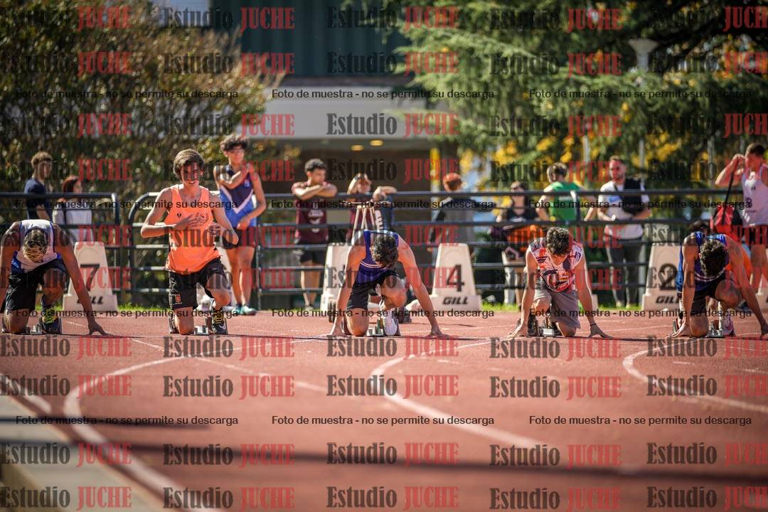 Fotos de los 100 m llanos de varones
