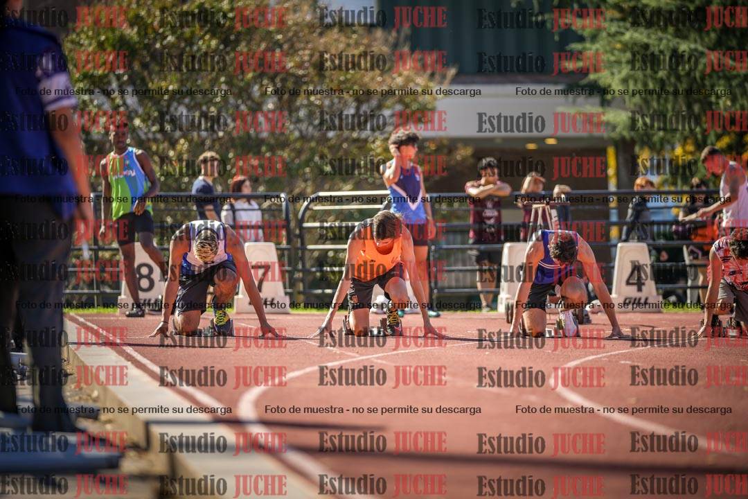 Fotos de los 100 m llanos de varones