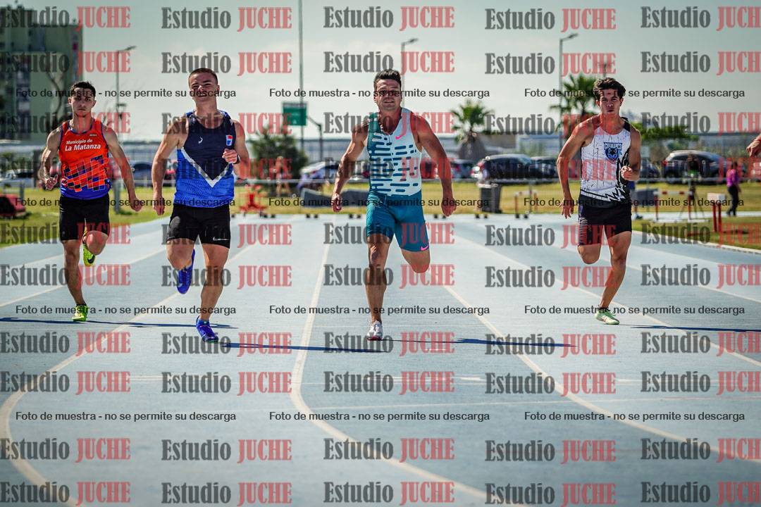 Fotos de los 100 m llanos de varones