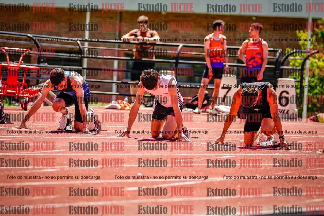 Fotos de los 100 m llanos de varones
