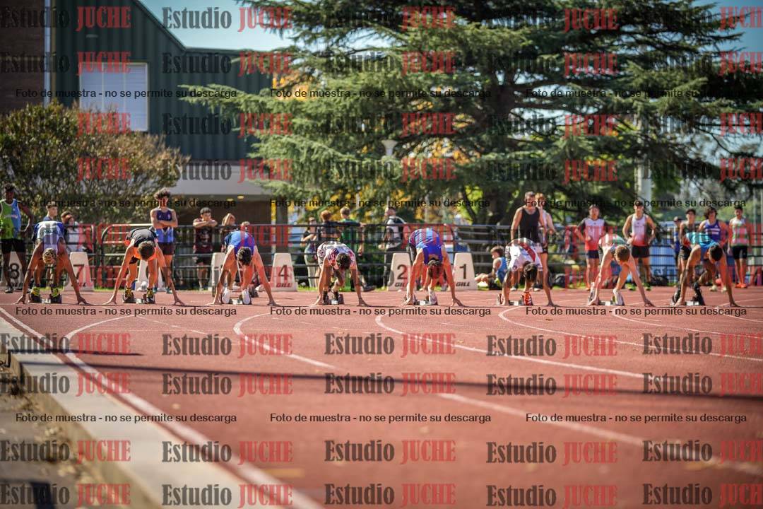 Fotos de los 100 m llanos de varones