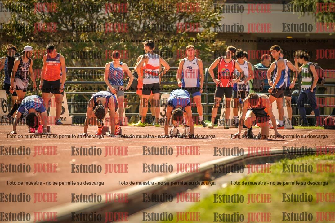 Fotos de los 100 m llanos de varones