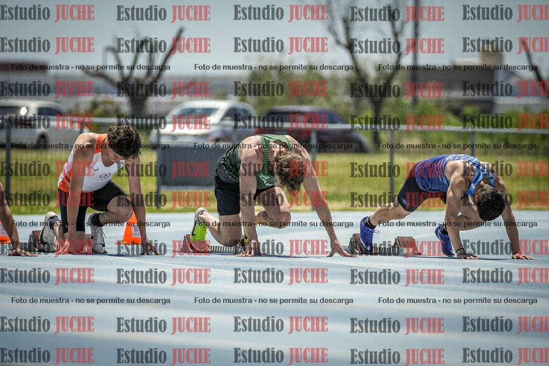 Fotos de los 100 m llanos de varones