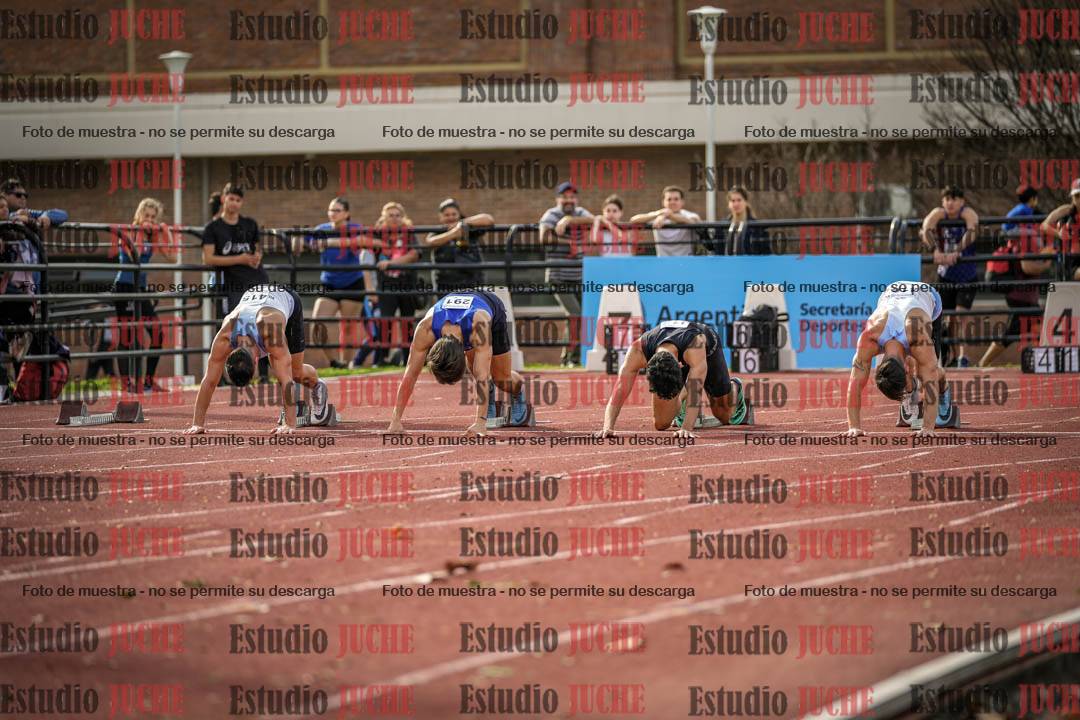 Fotos de los 100 m llanos de varones