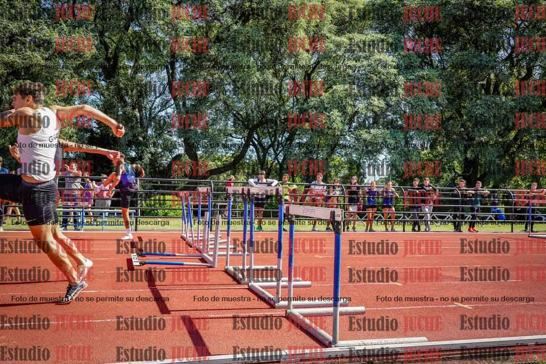 Fotos de los 100 m con vallas de varones
