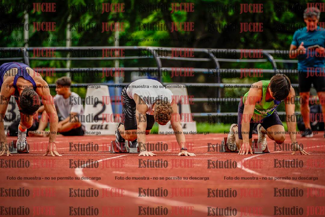 Fotos de los 100 m llanos de varones