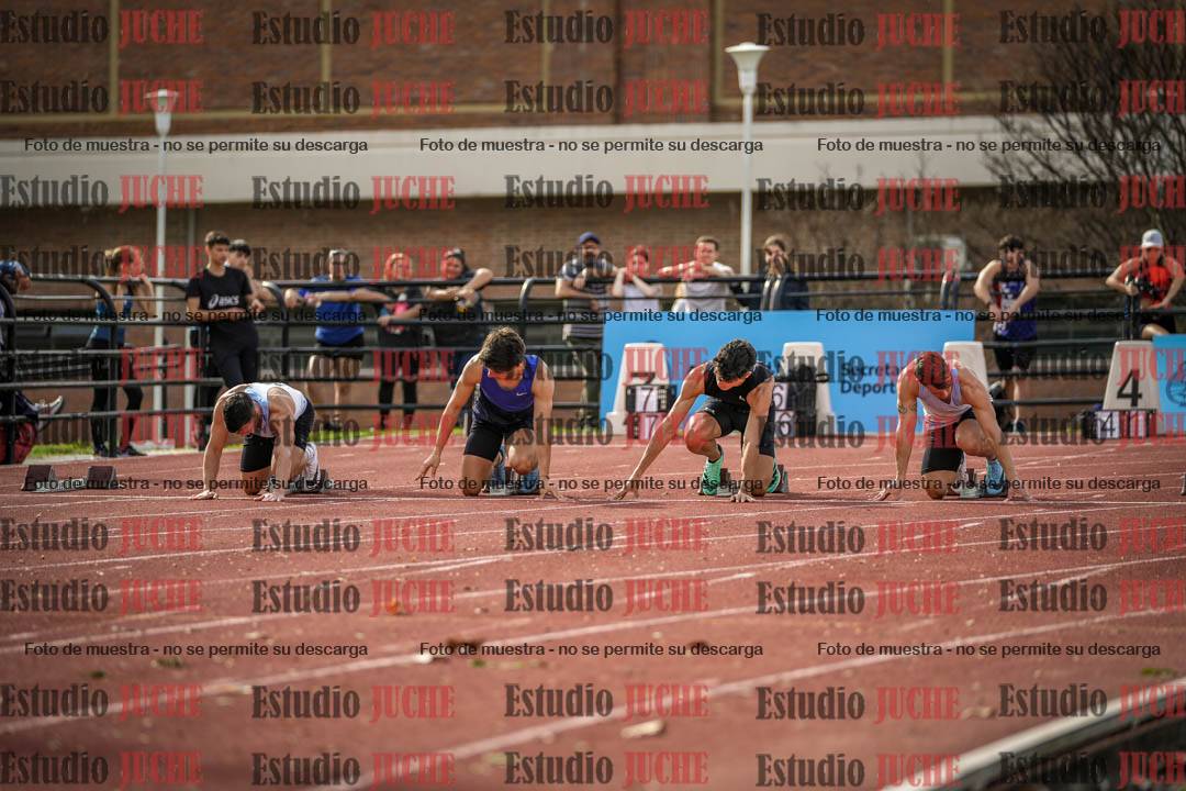 Fotos de los 100 m llanos de varones