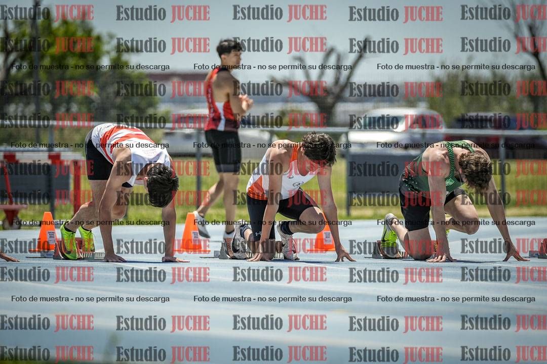 Fotos de los 100 m llanos de varones
