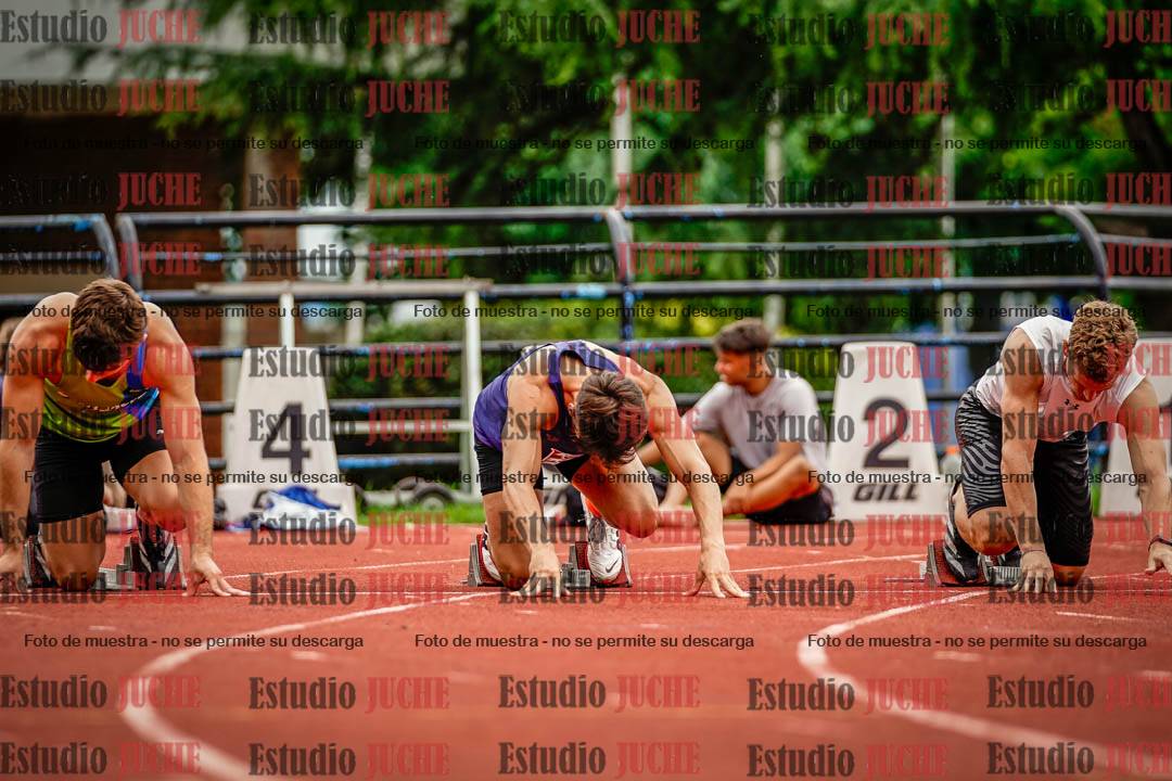 Fotos de los 100 m llanos de varones