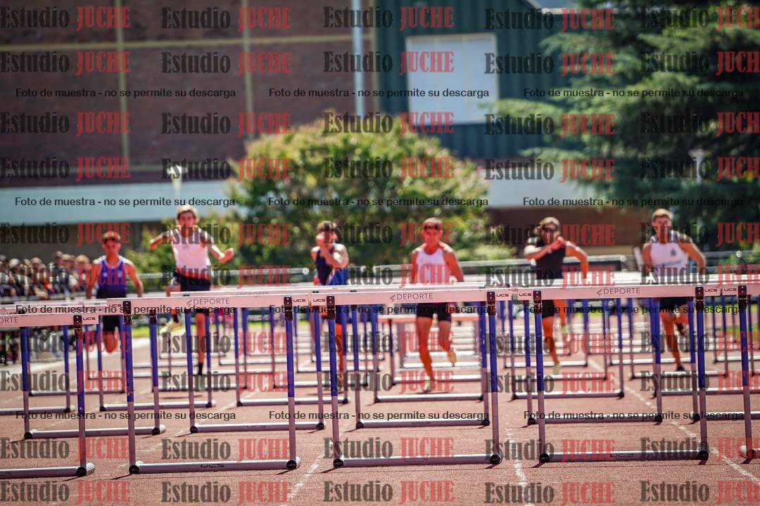 Fotos de los 100 m con vallas de varones
