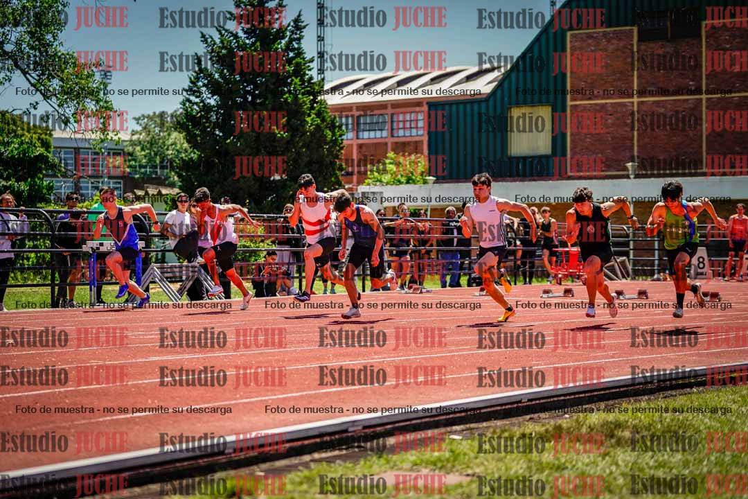 Fotos de los 100 m llanos de varones