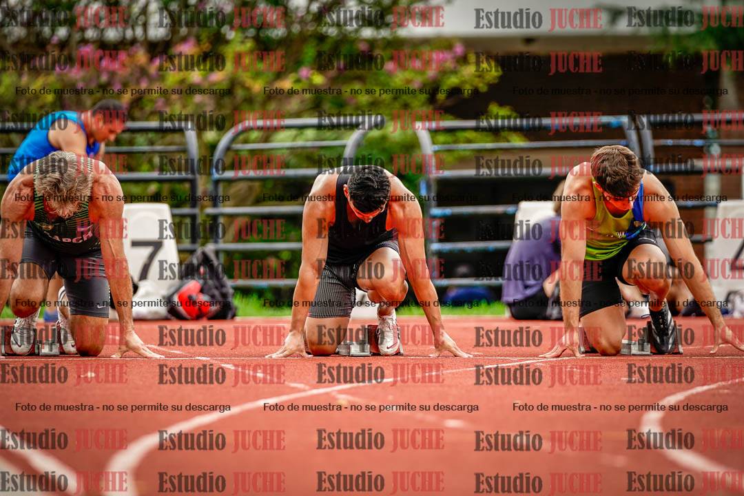 Fotos de los 100 m llanos de varones