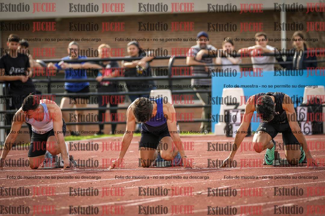 Fotos de los 100 m llanos de varones