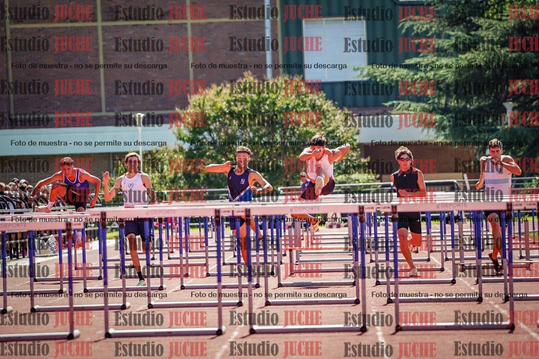 Fotos de los 100 m con vallas de varones
