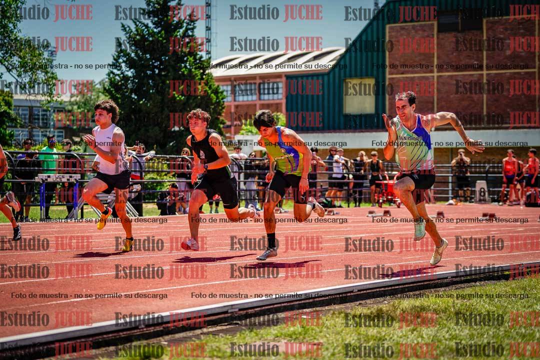 Fotos de los 100 m llanos de varones