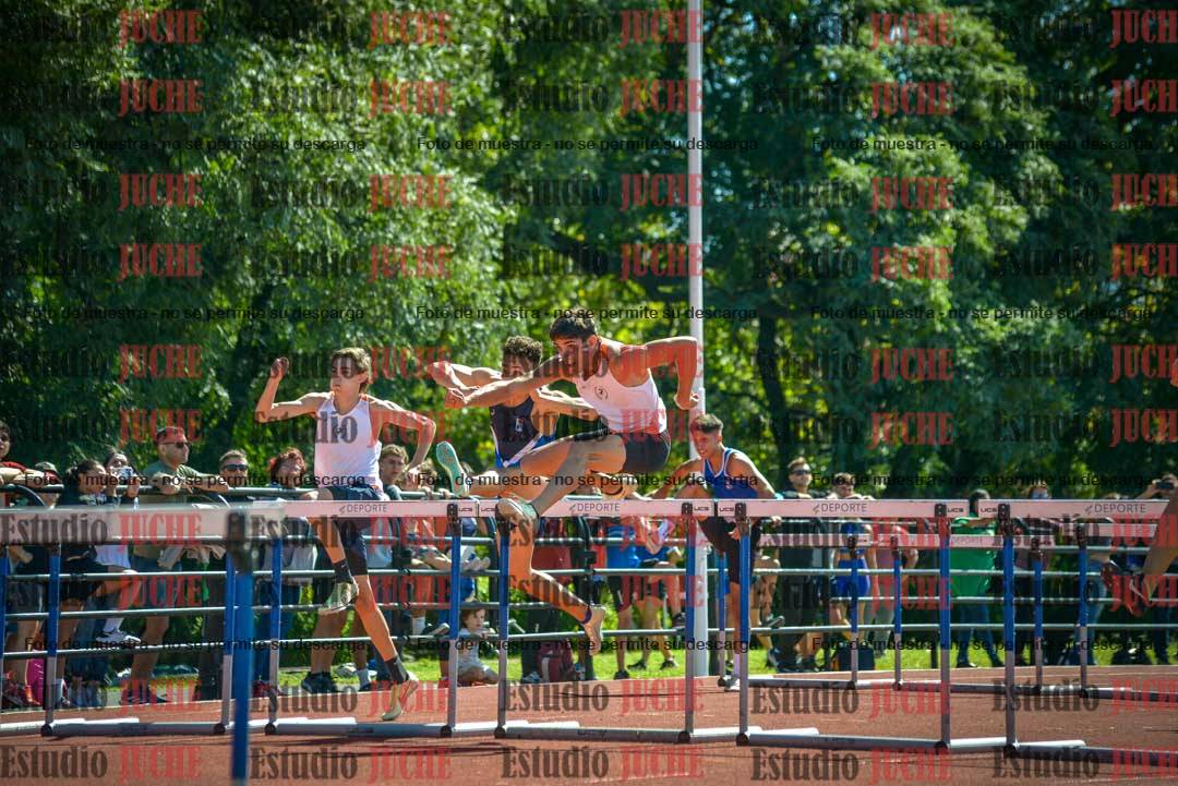 Fotos de los 100 m con vallas de varones