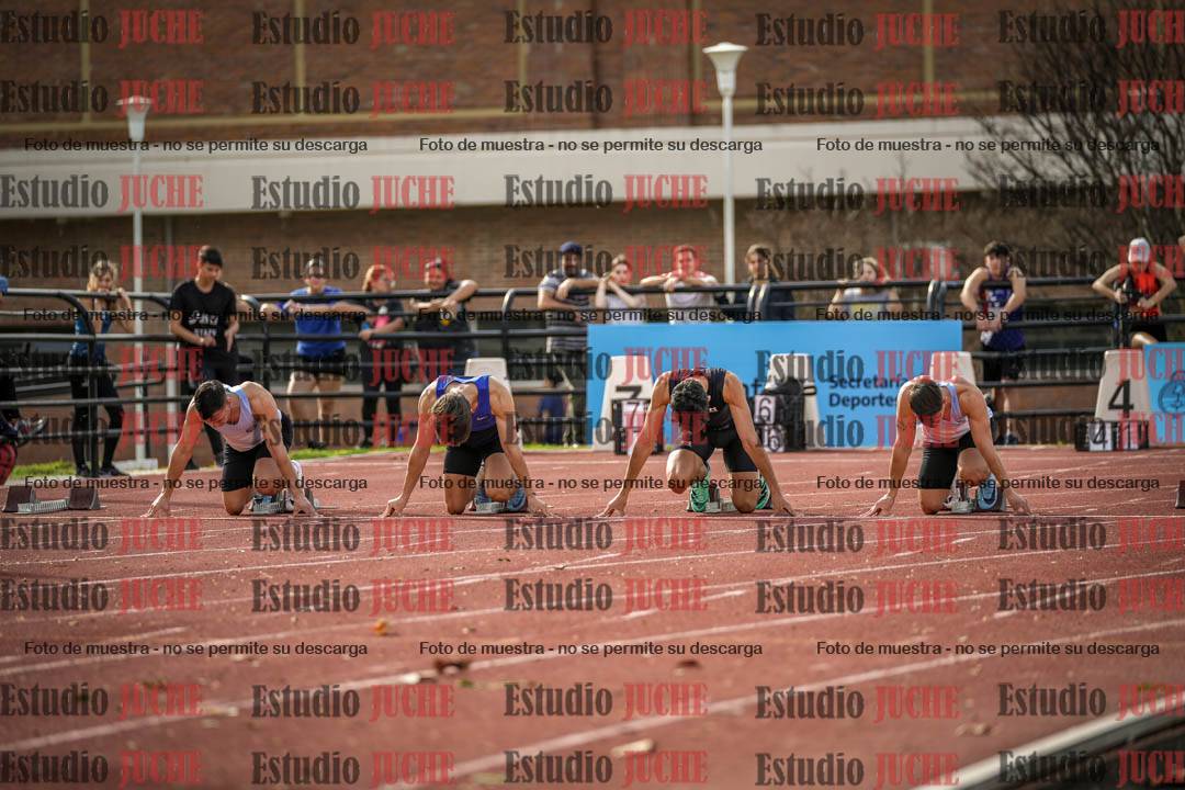 Fotos de los 100 m llanos de varones