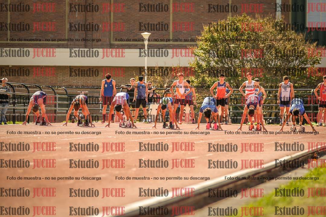Fotos de los 100 m llanos de varones