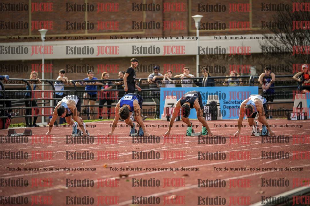 Fotos de los 100 m llanos de varones