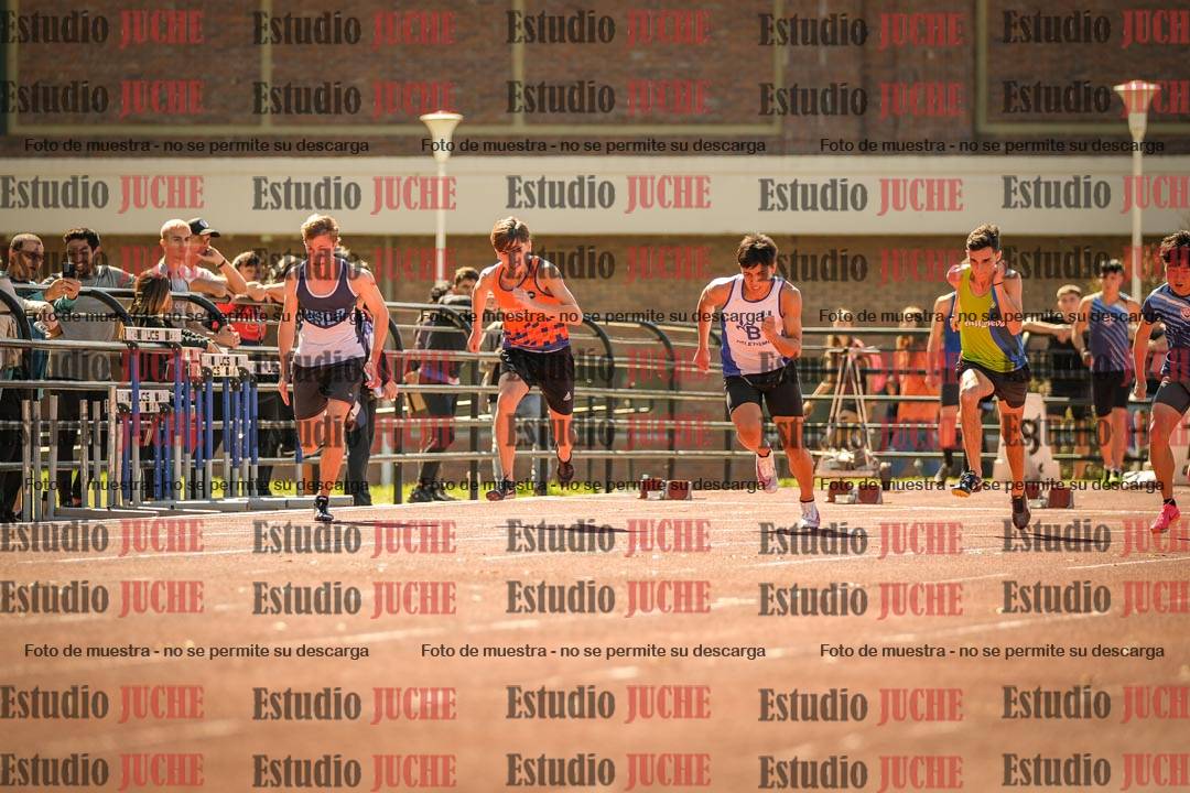 Fotos de los 100 m llanos de varones