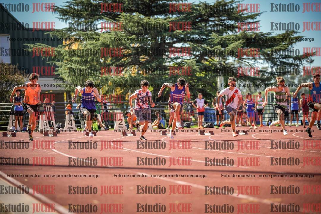 Fotos de los 100 m llanos de varones