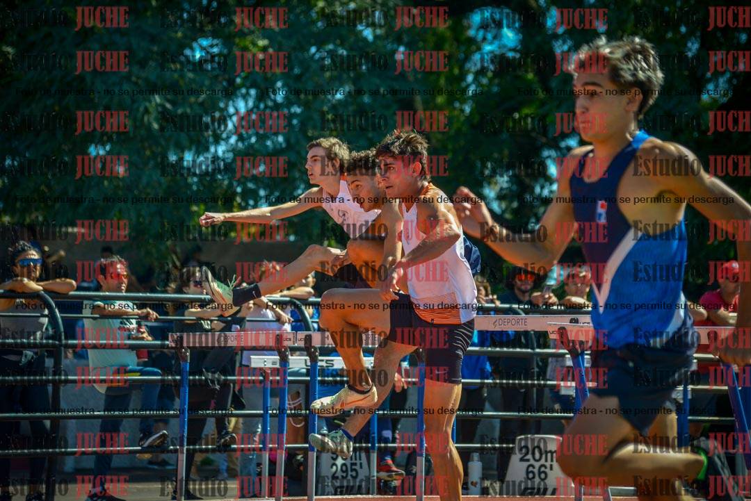 Fotos de los 100 m con vallas de varones