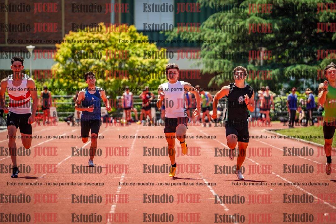 Fotos de los 100 m llanos de varones
